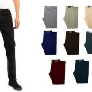 Alta designer fashion mens slim fit skinny denim